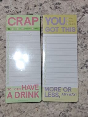 ⏰️3/$10 Knock Knock Pastel Green & Pastel Yellow Notepad Duo